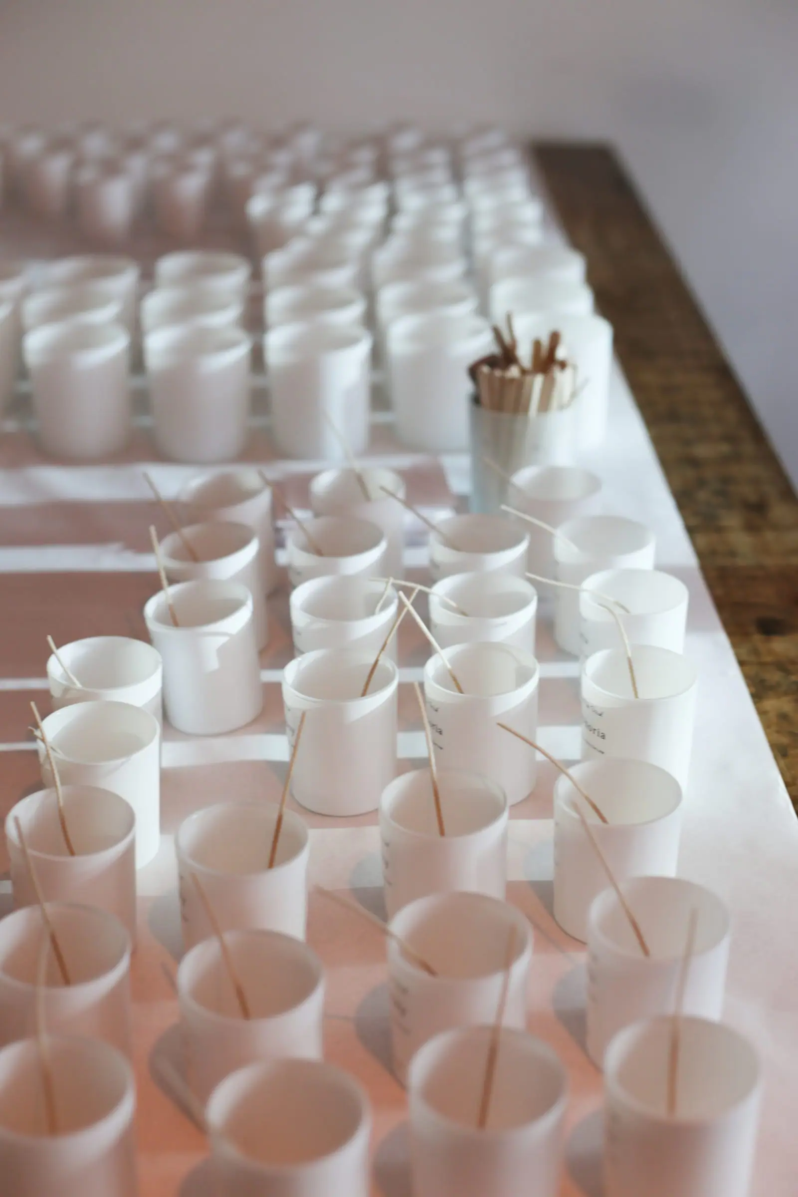 House of Gandha candles being poured by hand in Amsterdam